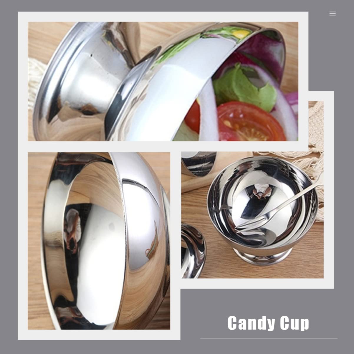 Foto 7 pulgar | Ensaladera Stobaza Práctica De Acero Inoxidable Para Frutas Pequeñas - Venta Internacional.