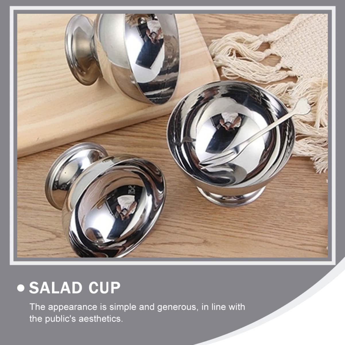 Foto 8 pulgar | Ensaladera Stobaza Práctica De Acero Inoxidable Para Frutas Pequeñas - Venta Internacional.