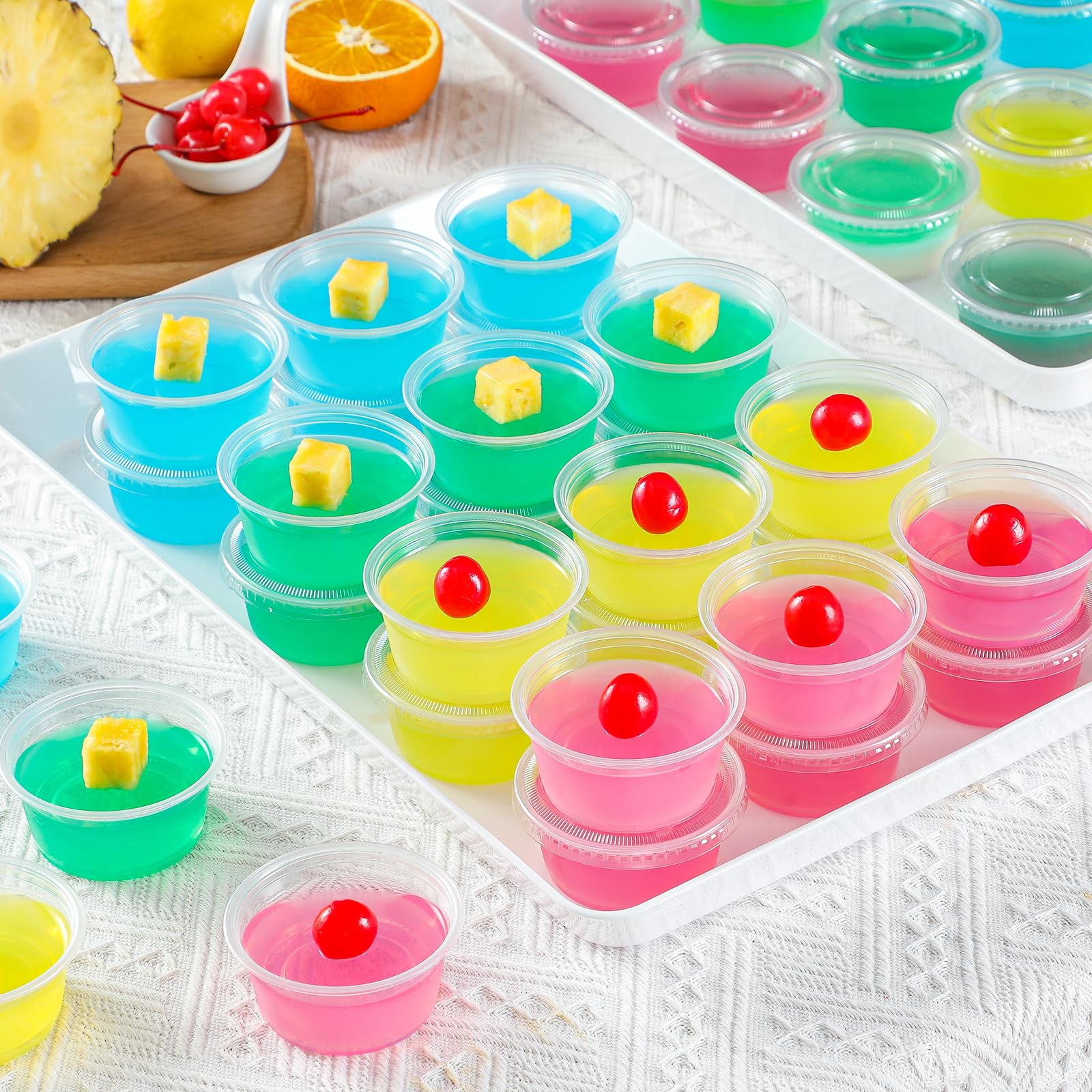 Foto 6 pulgar | Vasos Aozita Para Porciones  100 Juegos  100 Ml  Con Tapas De Plástico Transparente - Venta Internacional.