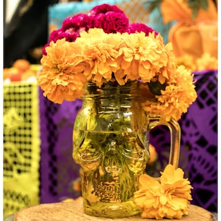 Foto 3 | Set de 3 pz Frasco de Vidrio Calavera Drink Lab Amarillo 16oz/473ml