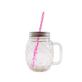 Foto 3 | Set de 24 pz Frasco de Vidrio Piña Drink Lab Transparente 16oz/ 473ml