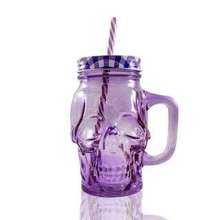Foto 2 | Frasco de Vidrio Calavera Morado 16oz./473ml. Drink Lab - 12 Piezas