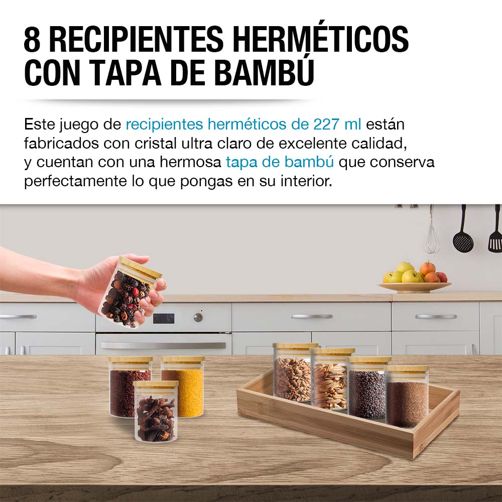 Foto 6 | Recipientes con Tapa Casa Litus 8 Piezas