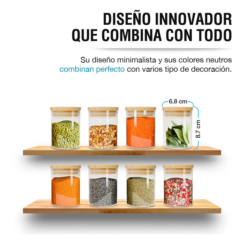 Foto 7 | Recipientes con Tapa Casa Litus 8 Piezas