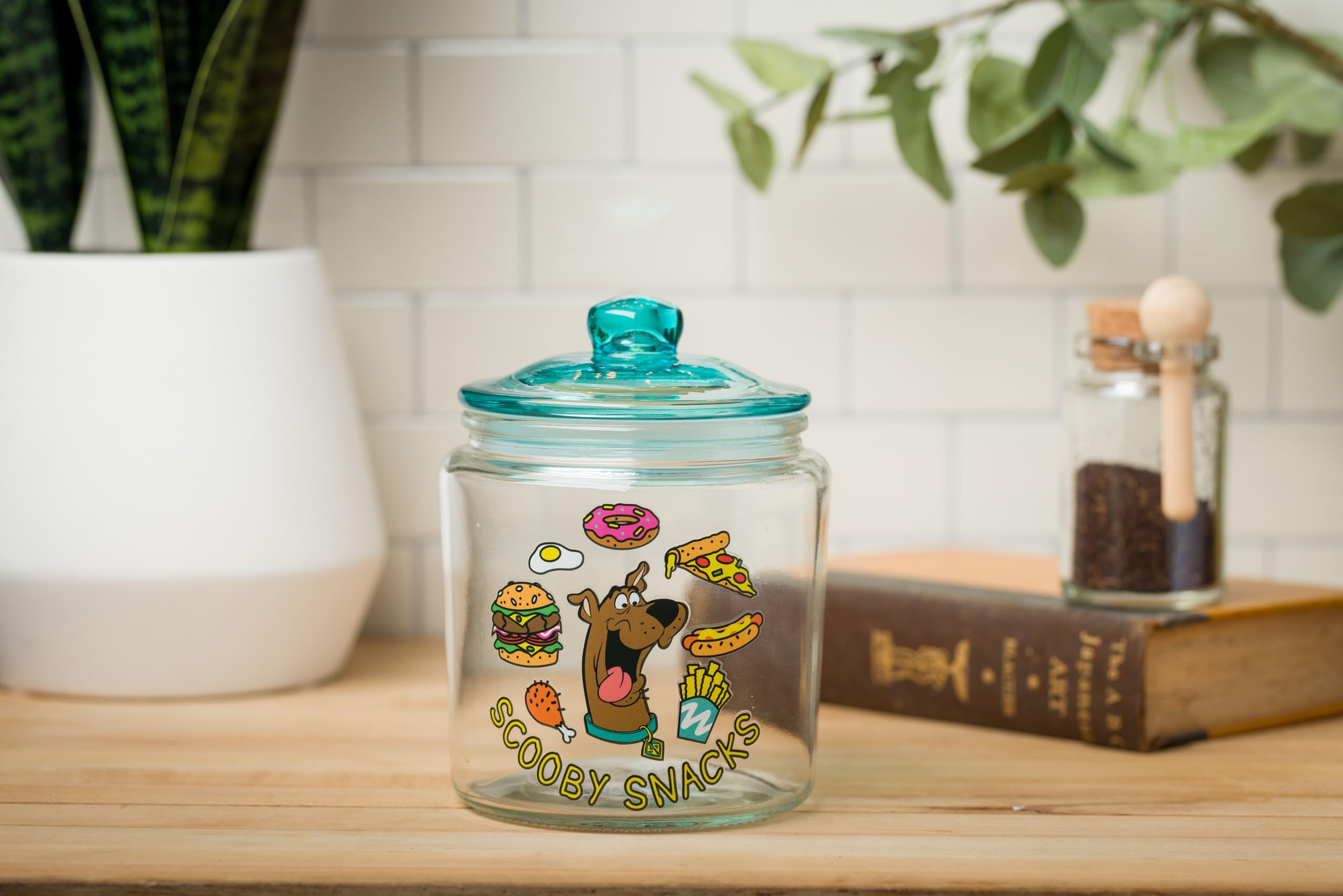 Foto 3 | Tarro de Cristal Plateado con Diseño de Comida de Buffalo Scooby Doo 15 cm con Tapa - Venta Internacional