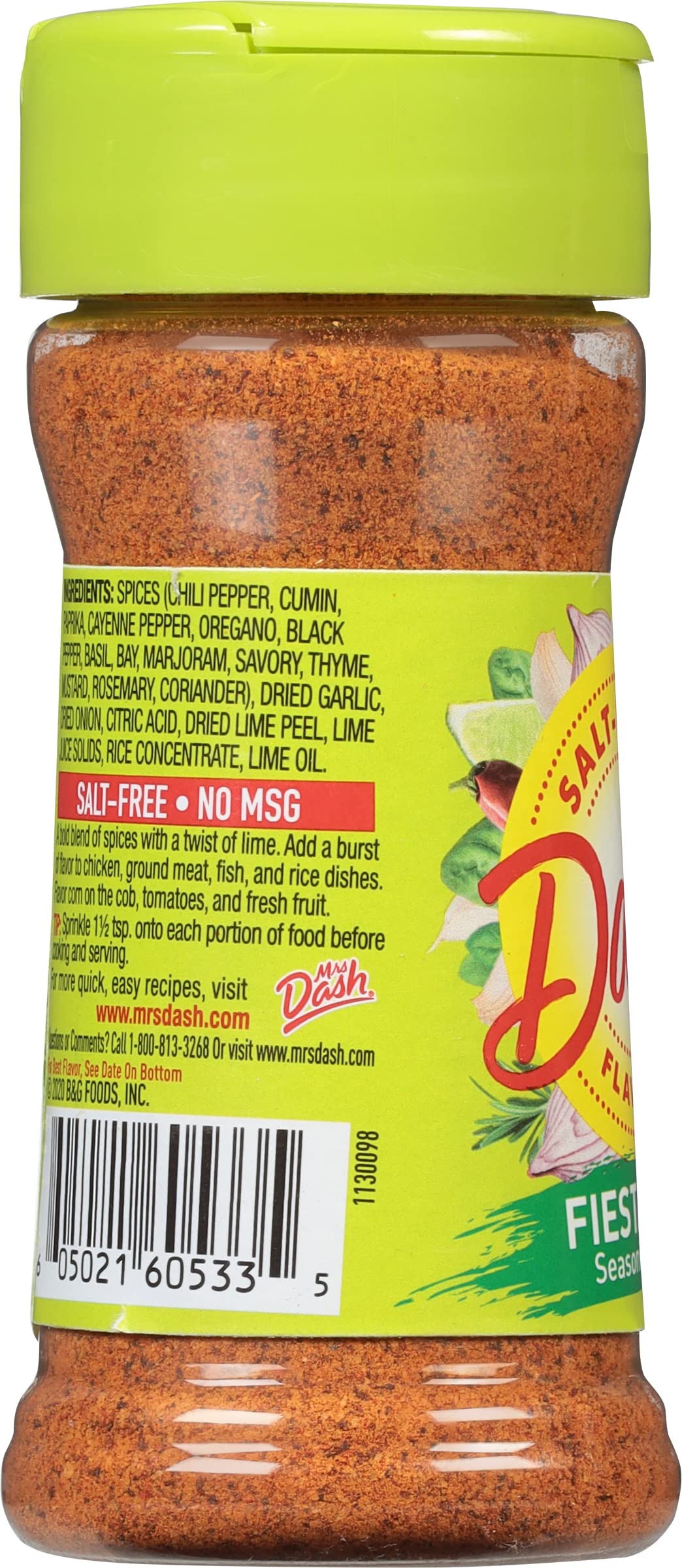 Foto 2 | Mezcla De Condimentos Dash Fiesta Lime Sin Sal, 68 Ml (paquete De 8) - Venta Internacional.