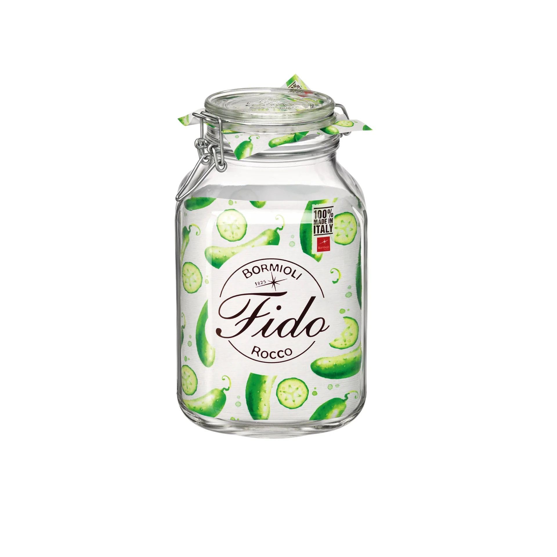 Tarro De Vidrio Bormioli Rocco Fido Boca Ancha 3l Para Enlatar - Venta Internacional.
