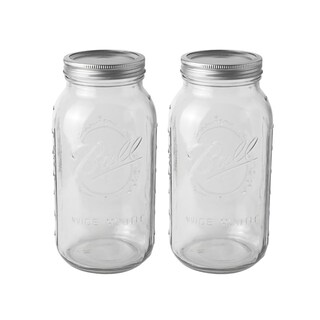 Foto 1 | Bola Mason Jars, 64 Oz/1.9 L, Con Tapas Y Correas, Paquete De 2 Unidades, Vidrio Transparente - Venta Internacional.