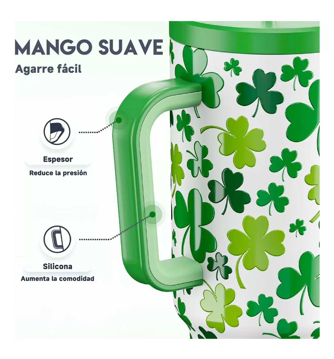 Foto 3 pulgar | Vaso Térmico Acero Inoxidable Calor/frío Dos Picos 40oz Verde