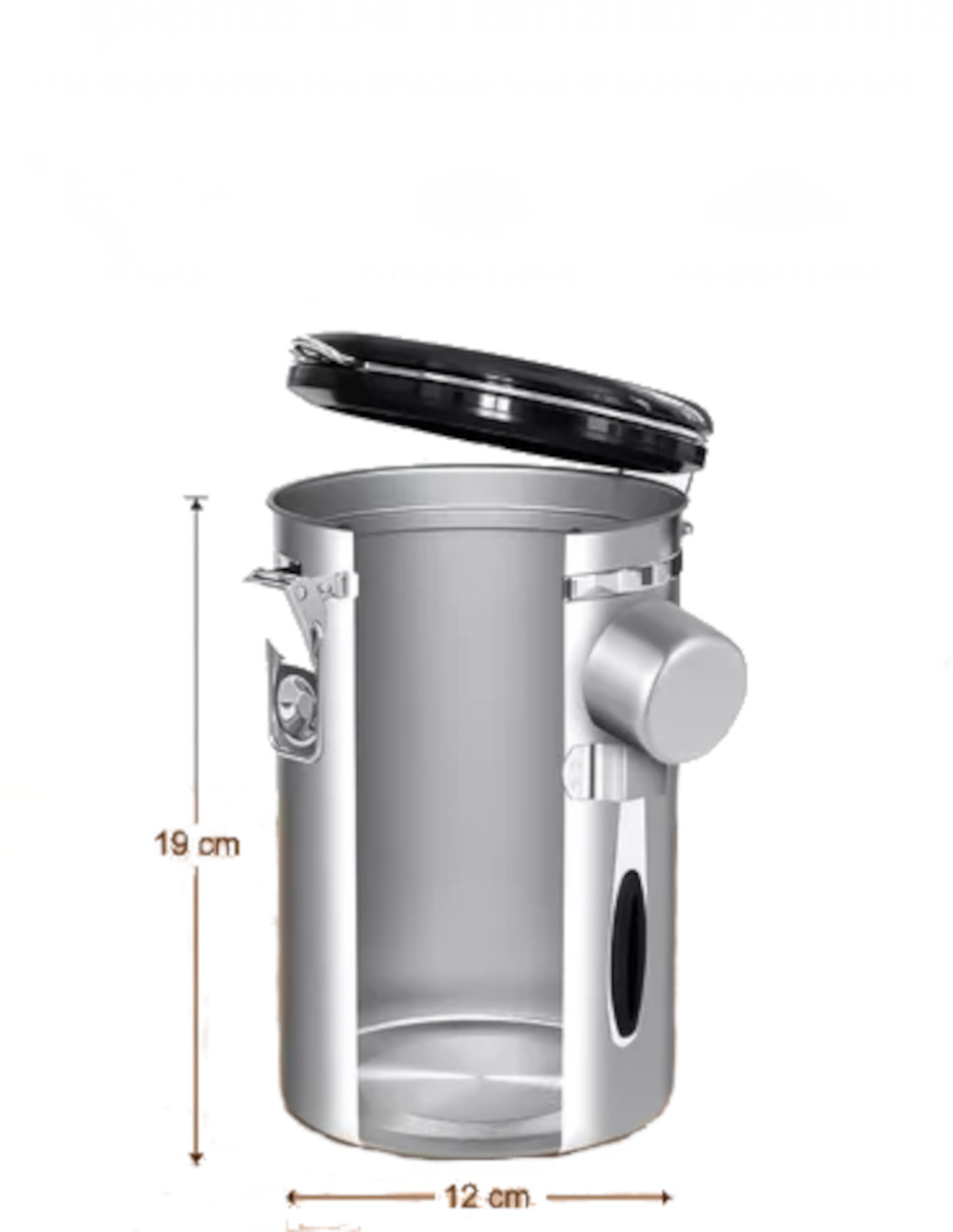 Foto 4 pulgar | Bote Para Café Hermética De Acero Inoxidable Plateado + Termo Güish Gratis