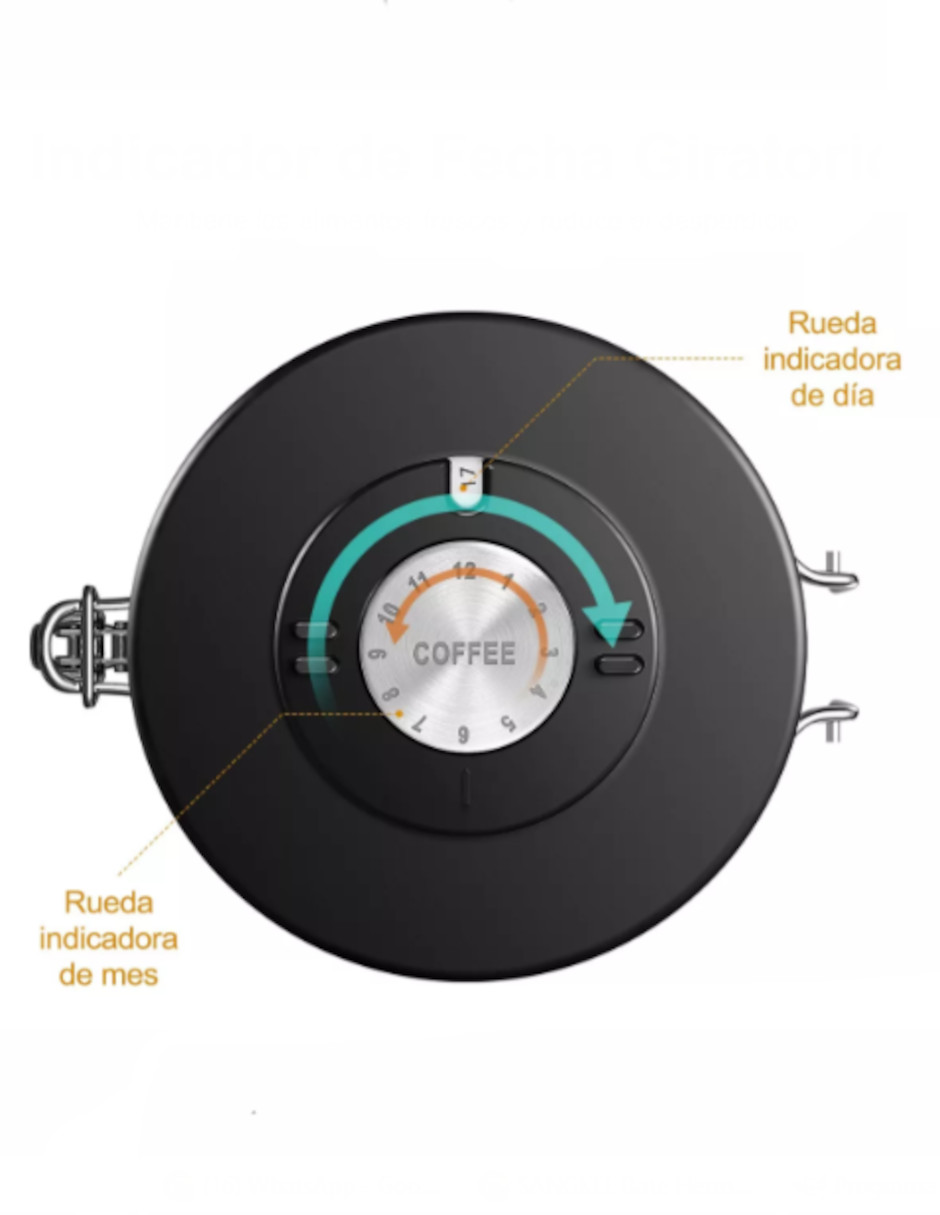 Foto 5 pulgar | Bote Para Café Hermética De Acero Inoxidable Plateado + Termo Güish Gratis