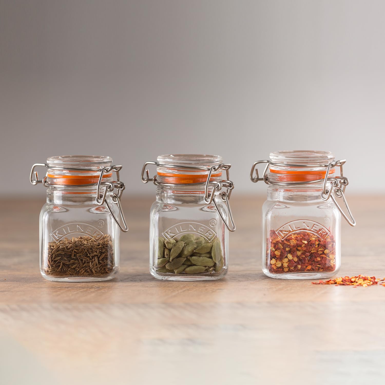 Foto 5 | Tarro De Cristal Para Especias Kilner Square Con Tapa Abatible, 70 Ml - Venta Internacional.