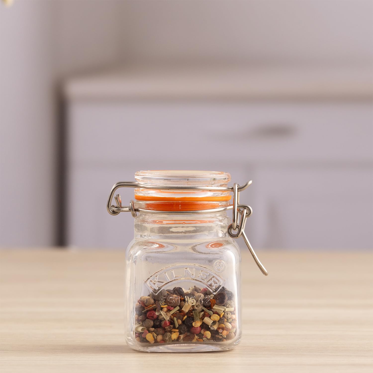 Foto 6 | Tarro De Cristal Para Especias Kilner Square Con Tapa Abatible, 70 Ml - Venta Internacional.