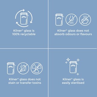 Foto 4 | Tarro De Cristal Kilner, Redondo, Con Tapa Abatible, 1 L - Venta Internacional.