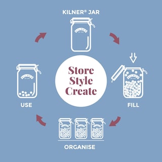 Foto 6 | Tarro De Cristal Kilner, Redondo, Con Tapa Abatible, 1 L - Venta Internacional.
