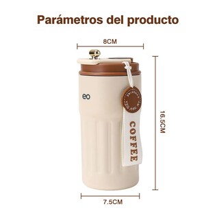 Foto 3 | Botella Inteligente Térmica Para Café Y Agua 450ml Eo Safe Imports Esi-19433 Blanco