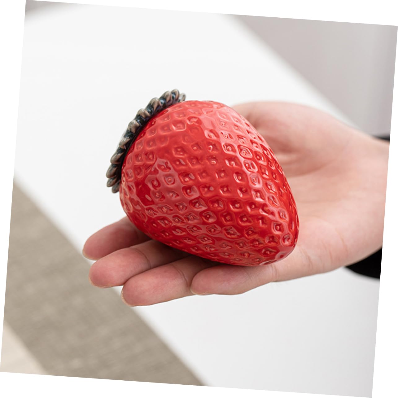 Foto 4 | Bote De Té Feltechelectr De Cerámica Fresa Con Tapa De 9 X 6,7 Cm - Venta Internacional.