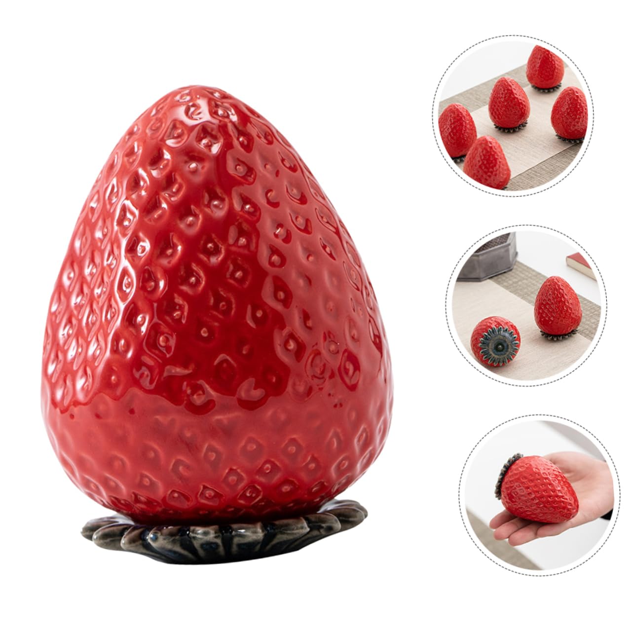Foto 6 pulgar | Bote De Té Feltechelectr De Cerámica Fresa Con Tapa De 9 X 6,7 Cm - Venta Internacional.