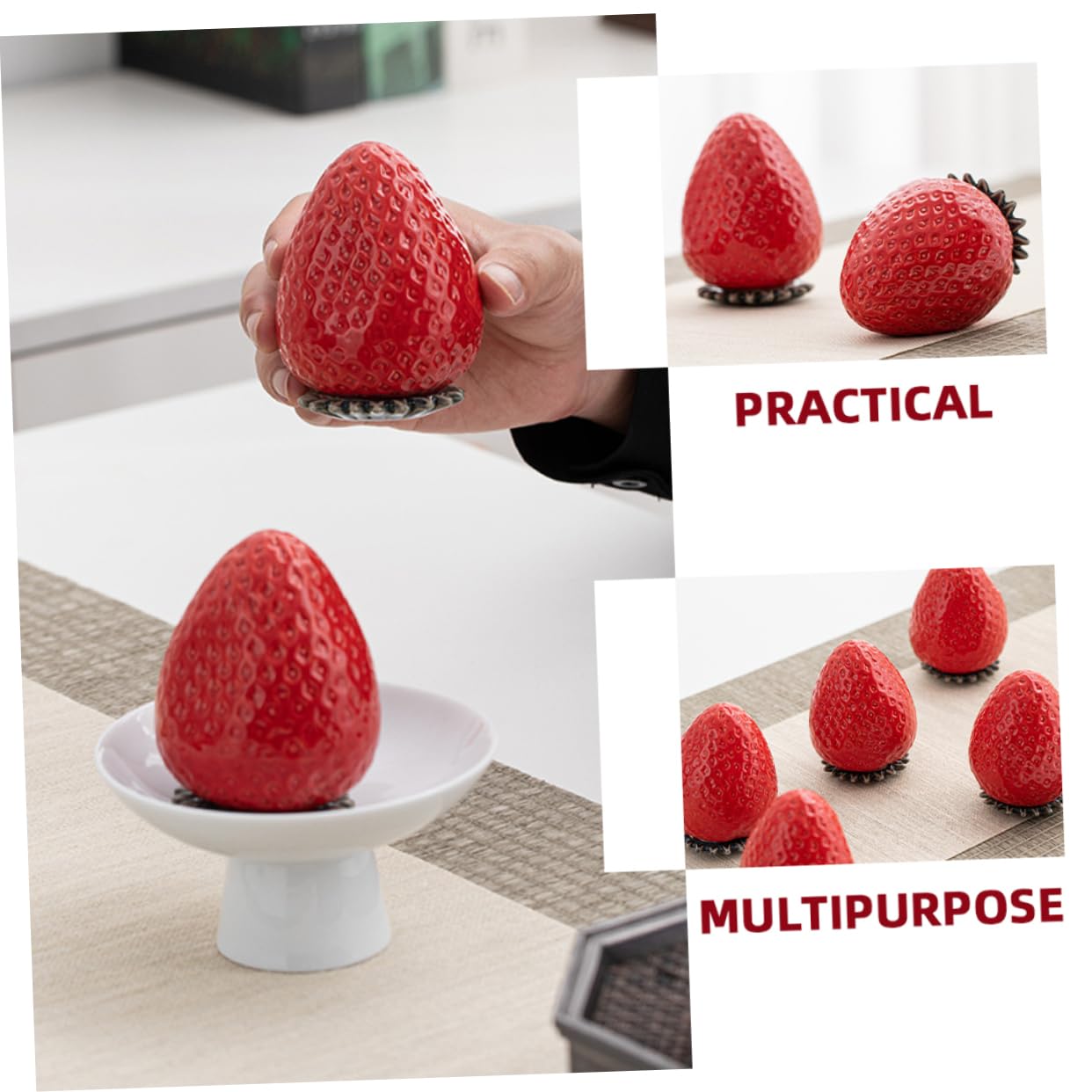 Foto 8 pulgar | Bote De Té Feltechelectr De Cerámica Fresa Con Tapa De 9 X 6,7 Cm - Venta Internacional.