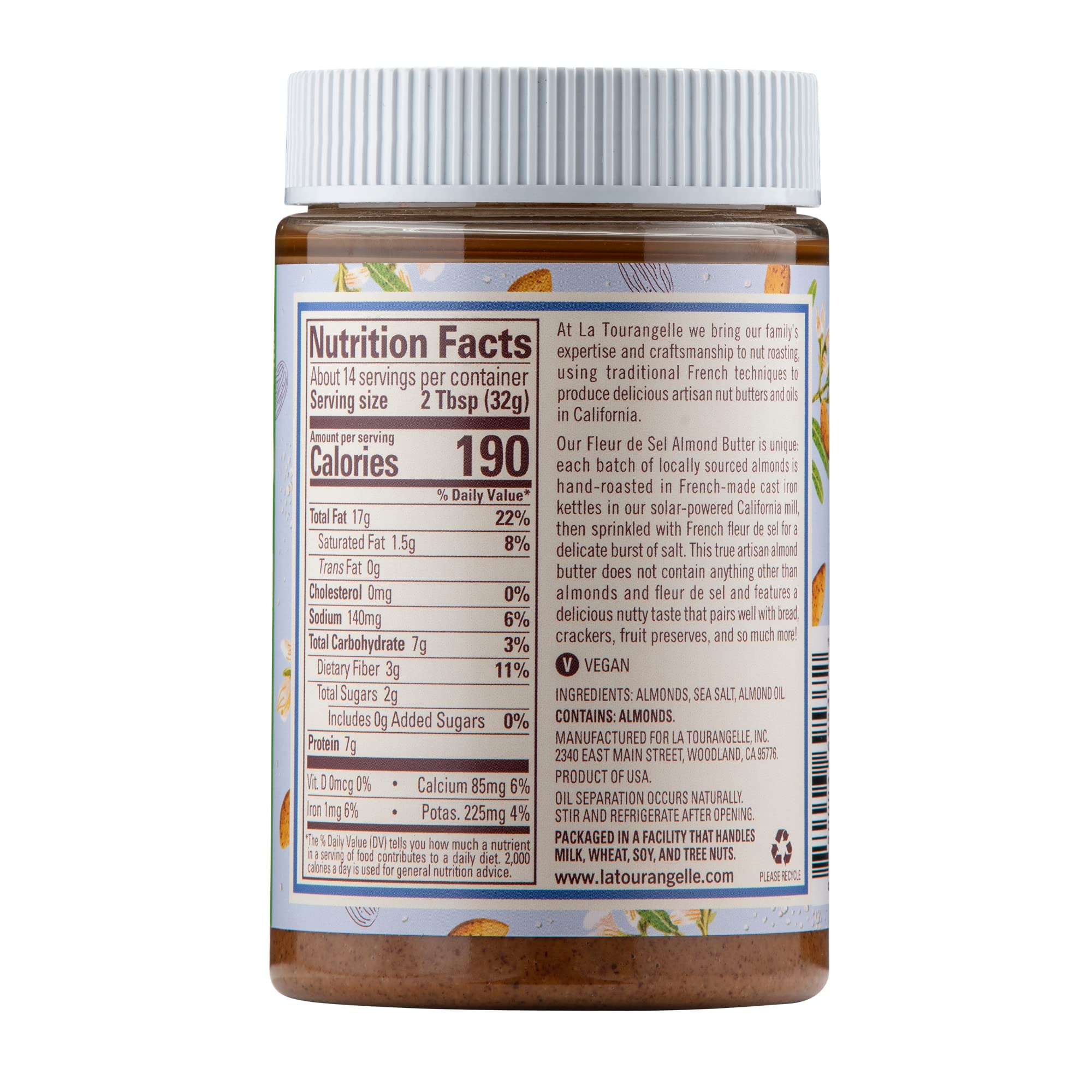 Foto 2 | Mantequilla De Almendras La Tourangelle Fleur De Sel 473ml - Venta Internacional.