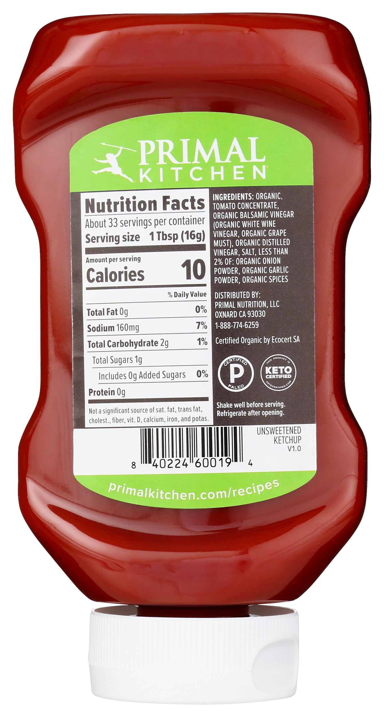 Foto 3 pulgar | Ketchup Primal Kitchen  Orgánico  Sin Azúcar  550 Ml - Venta Internacional.