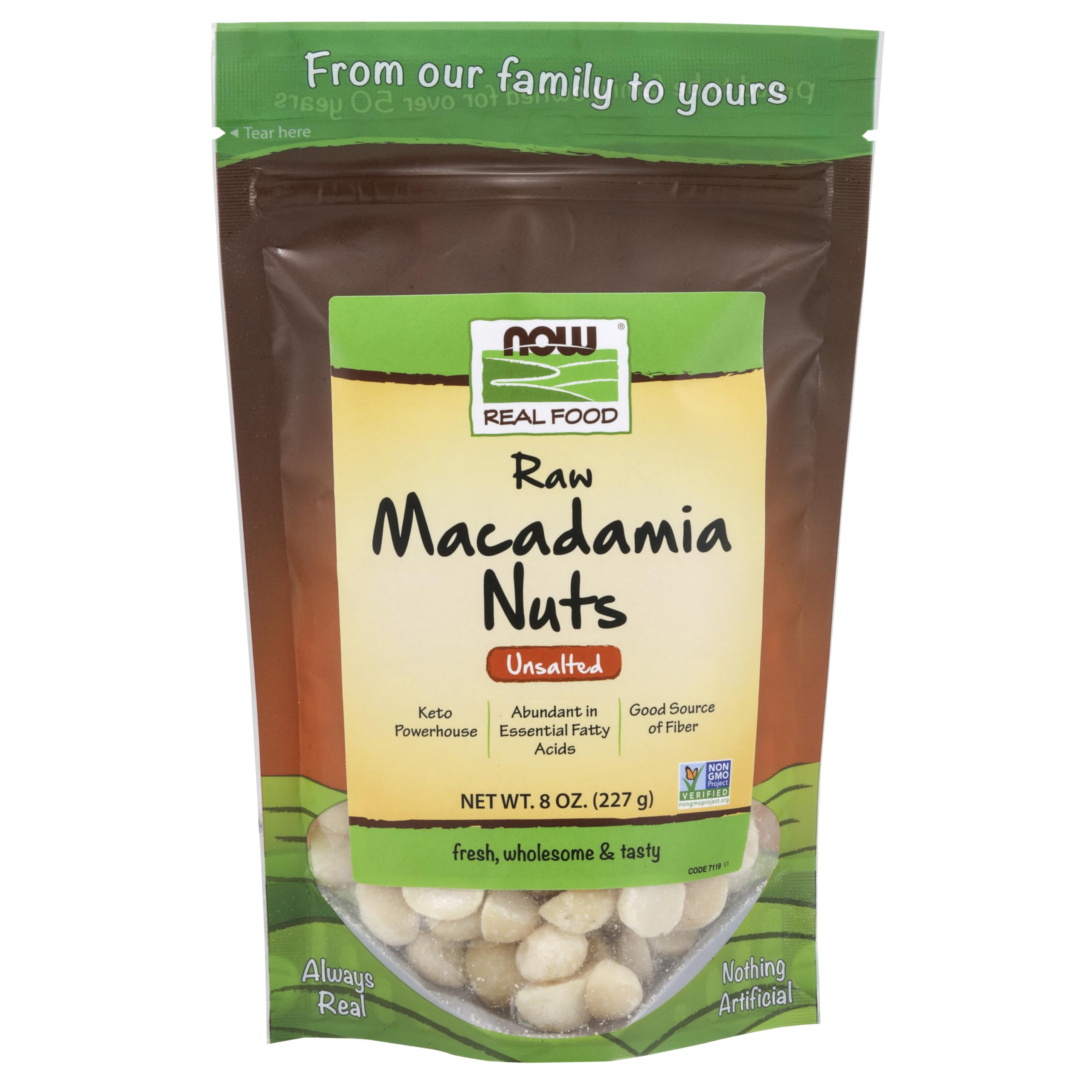 Foto 2 pulgar | Nueces De Macadamia Now Foods Crudas Sin Sal 227 G - Venta Internacional.