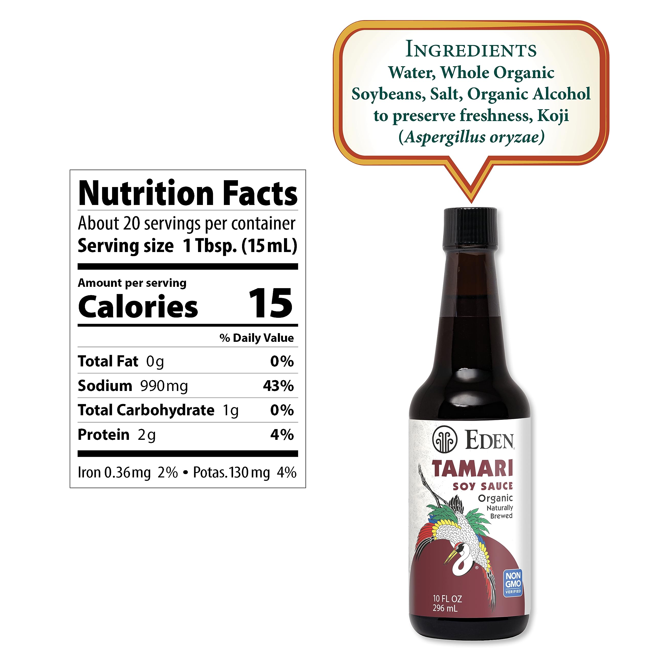 Foto 3 pulgar | Salsa De Soja Eden Organic Tamari Sin Gluten 300ml - Venta Internacional.