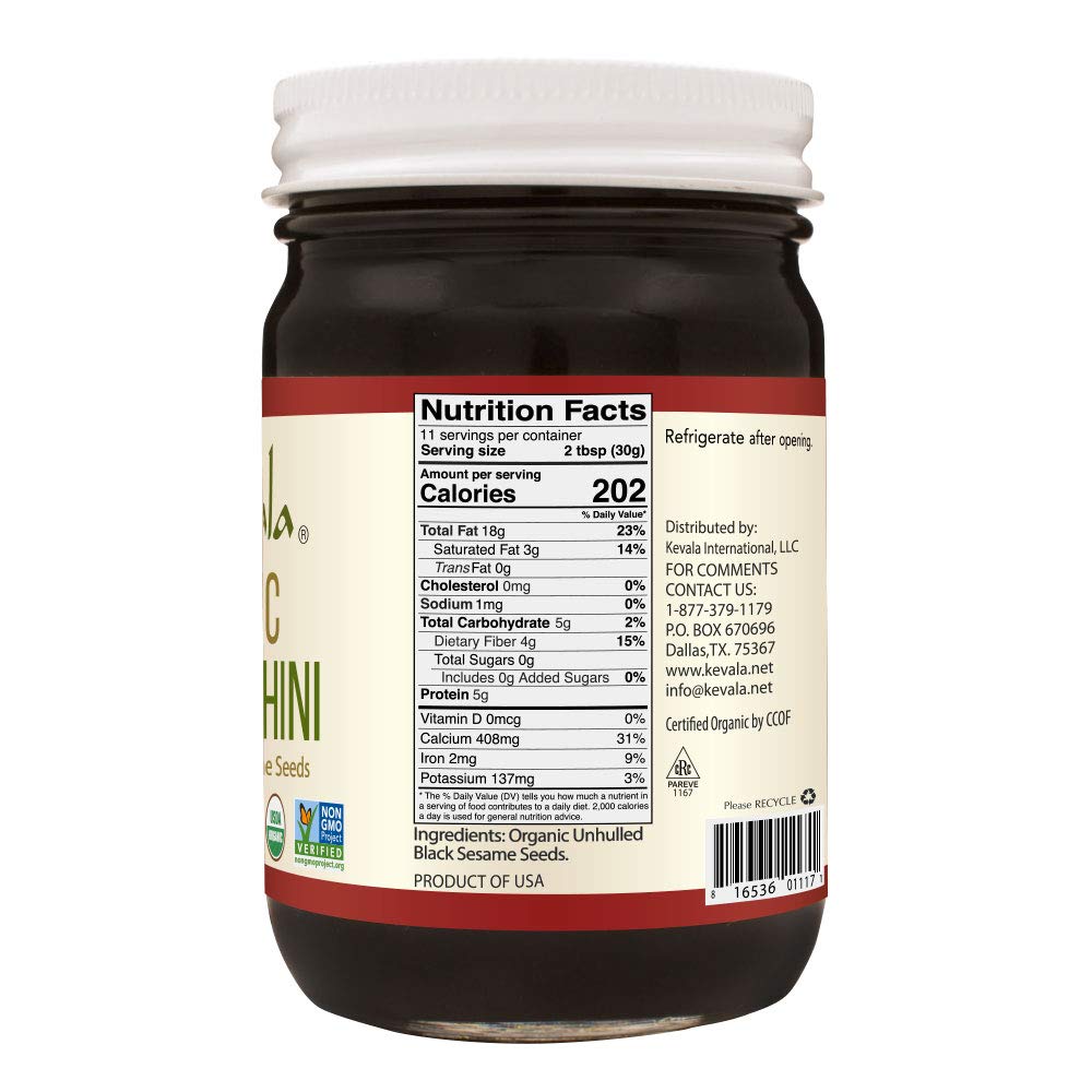 Foto 3 pulgar | Crema De Tahini Con Sésamo Negro Orgánico Kevala 340 G - Venta Internacional.