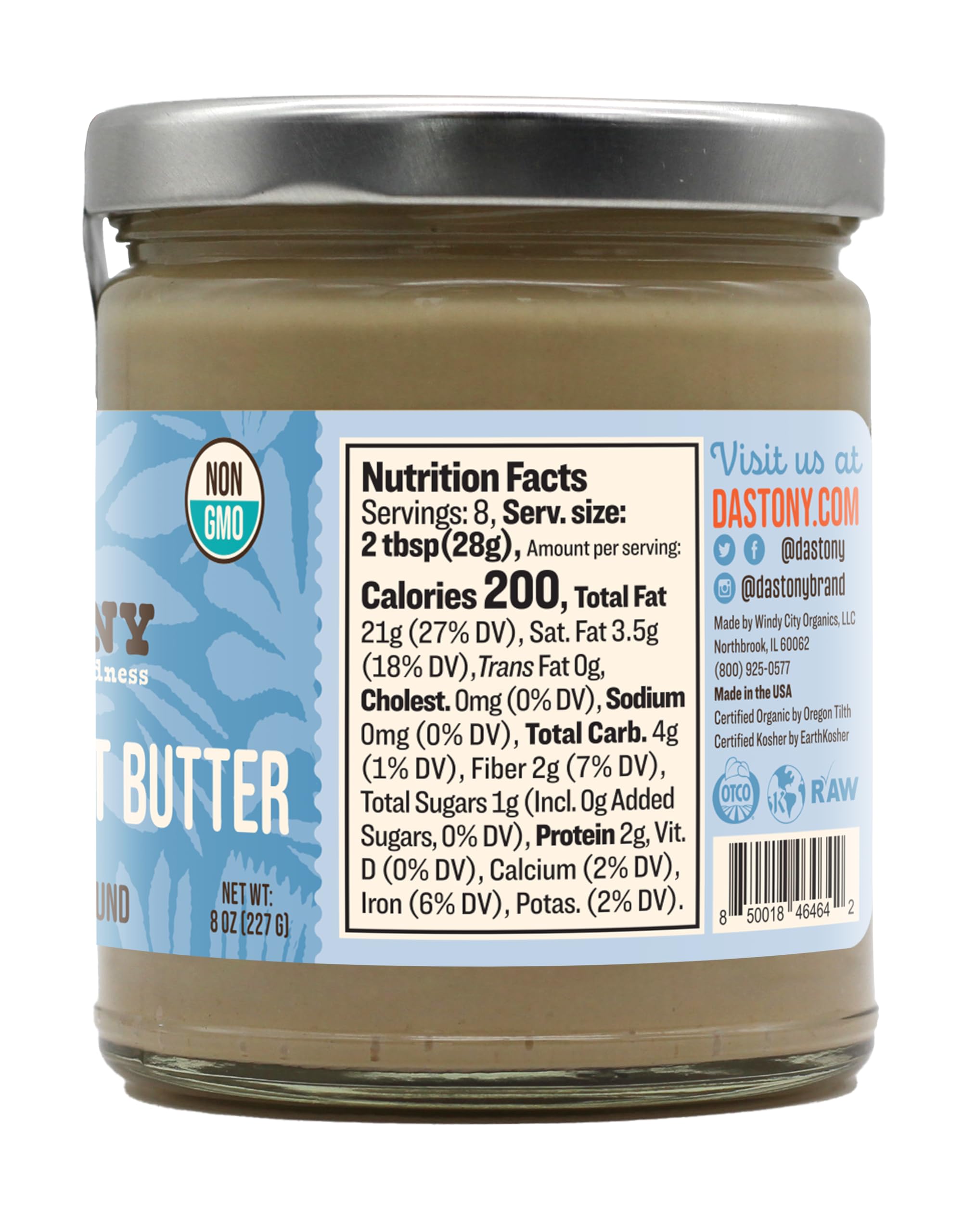Foto 4 pulgar | Manteca De Macadamia Dastony Raw 240 Ml Sin Cacahuete Paleo Keto - Venta Internacional.