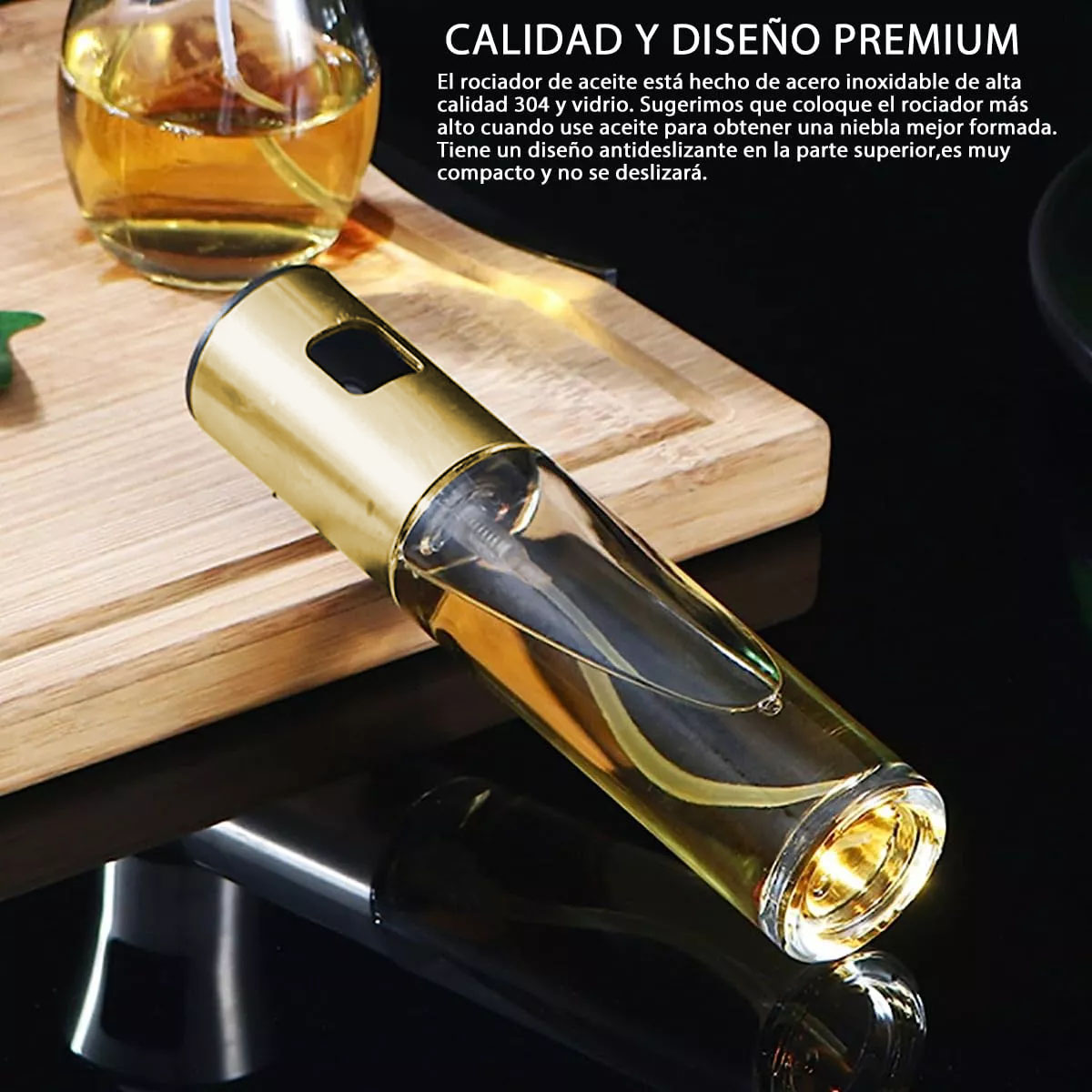 Foto 3 pulgar | Dispensador De Aceite Color Dorado Para Uso Doméstico Y Profesional