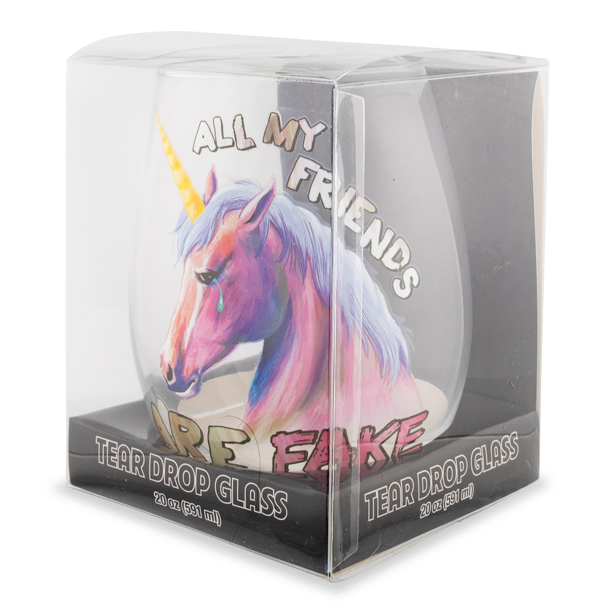Foto 3 pulgar | Vaso Sin Tallo Silver Buffalo All My Friends Are Fake 590 Ml - Venta Internacional.