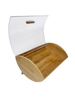Foto 2 | Panera Grande De Bambu Y Domo Transparente 36 X 15 Cm