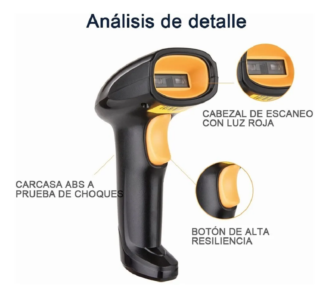 Foto 4 pulgar | Lector de Código de Barras Láser Usb Malubero color Amarillo