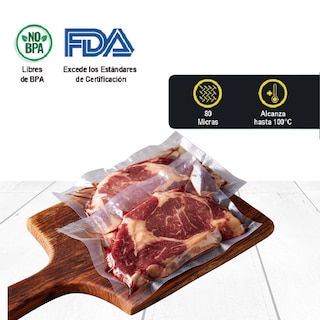 Foto 4 | Bolsas Para Empacadoras Al Vacío Rhino Bovac-35 80 Micras, Resisten Hasta 100 °c, Certificadas Por La Fda, Sin Bpa.