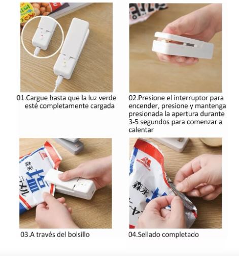 Foto 4 pulgar | Minimáquina Wünd Blanca de Sellado de Bolsas de Plástico