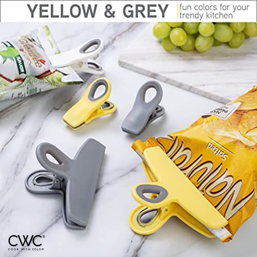 Foto 6 pulgar | Juego De 18 Clips Para Bolsas Cook With Color (amarillo Y Gris) - Venta Internacional.