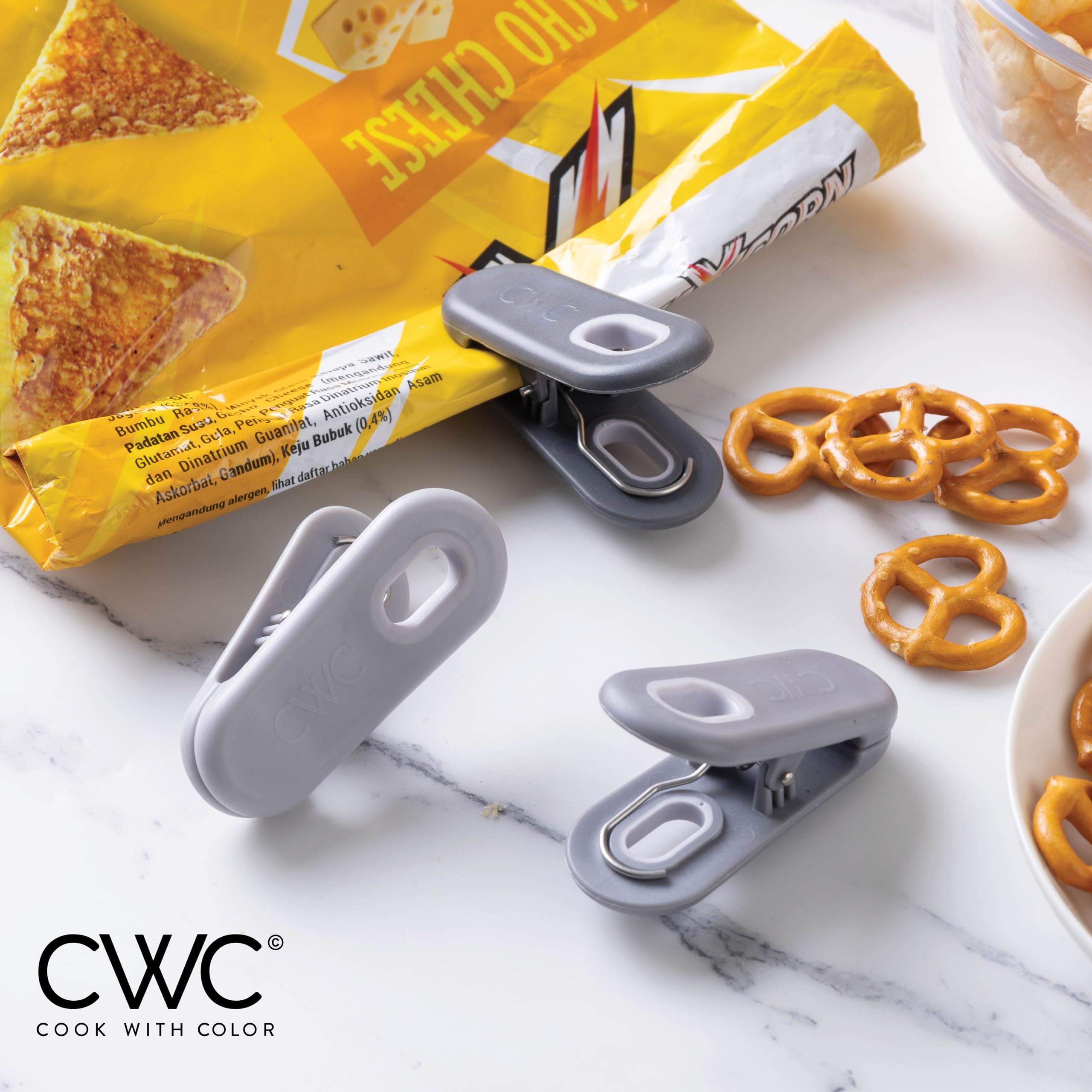 Foto 3 | Clips Para Bolsas Cook With Color, 10 Unidades, Para Almacenar Alimentos, Sellados Herméticamente - Venta Internacional