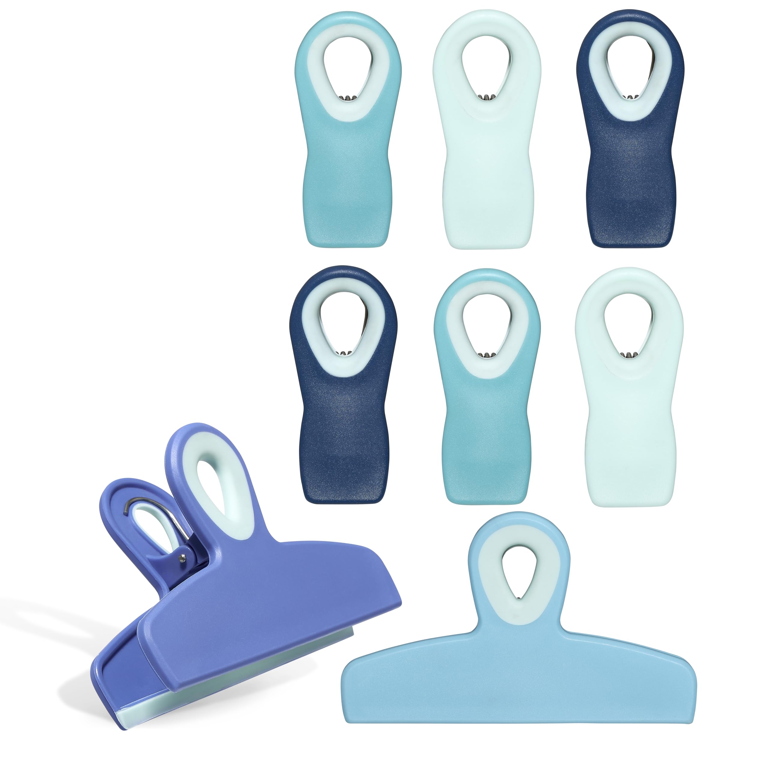 Juego De 8 Clips Para Bolsas Cook With Color (2 Grandes Y 6 Imanes) - Venta Internacional.