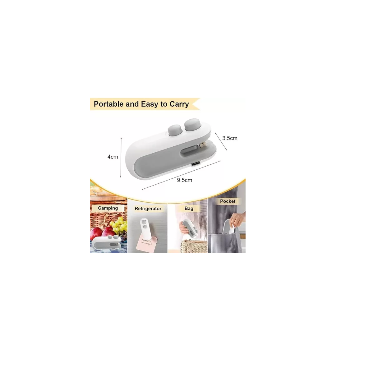 Foto 4 pulgar | Máquina para Sellar  Bolsas para Snacks/Alimentos Eo Safe Imports Esi-18126 Blanco