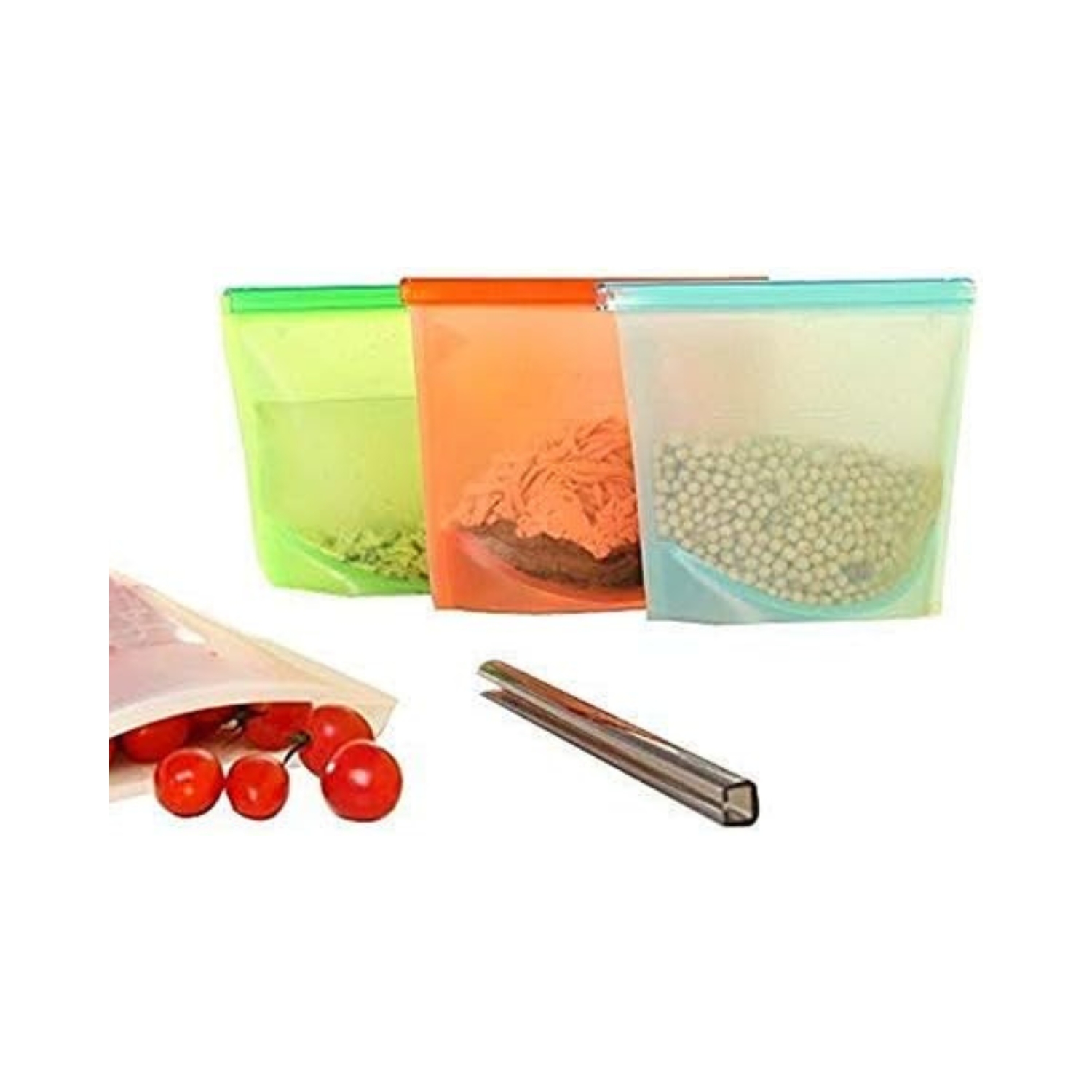 Foto 2 pulgar | Bolsa De Silicona Reutilizable De 1000 Ml - Venta Internacional.