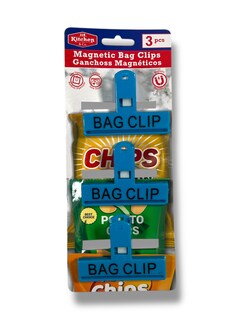 Foto 3 | Set De 3 Pinzas Clips Sellado De Bolsas Cocina 2 Colores