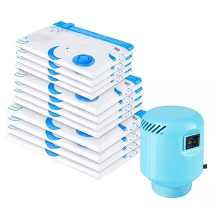 Foto 1 | Bolsas De Vacío Para Ropa Con Bomba Eléctrica, 12 Pzs Eo Safe Imports Esi-15318 Multicolor
