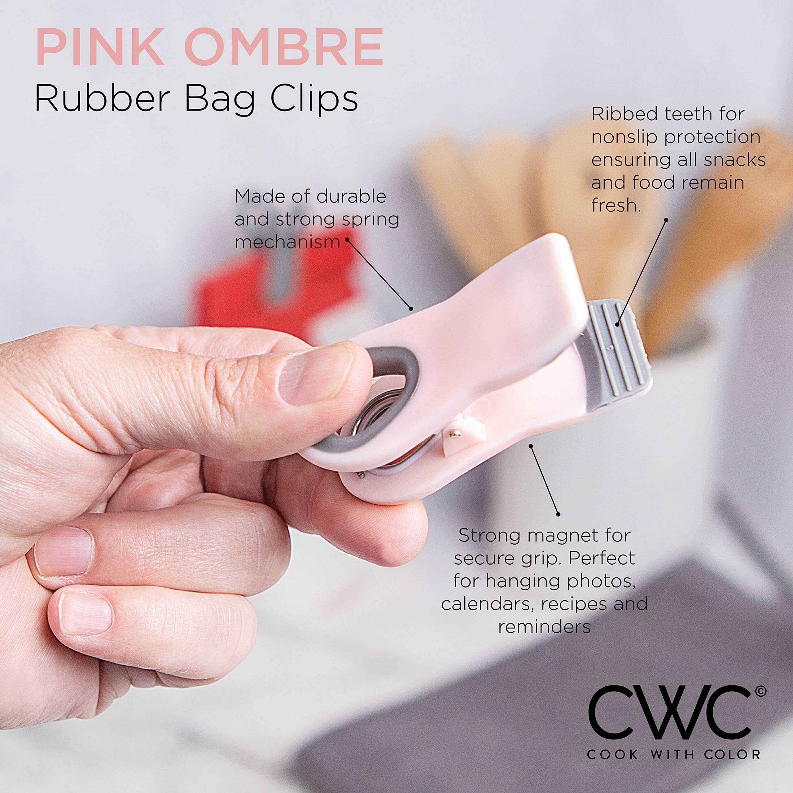 Foto 4 pulgar | Clips Para Bolsas Cook With Color, Cierre Hermético Para Almacenamiento De Alimentos (paquete De 5) - Venta Internaci