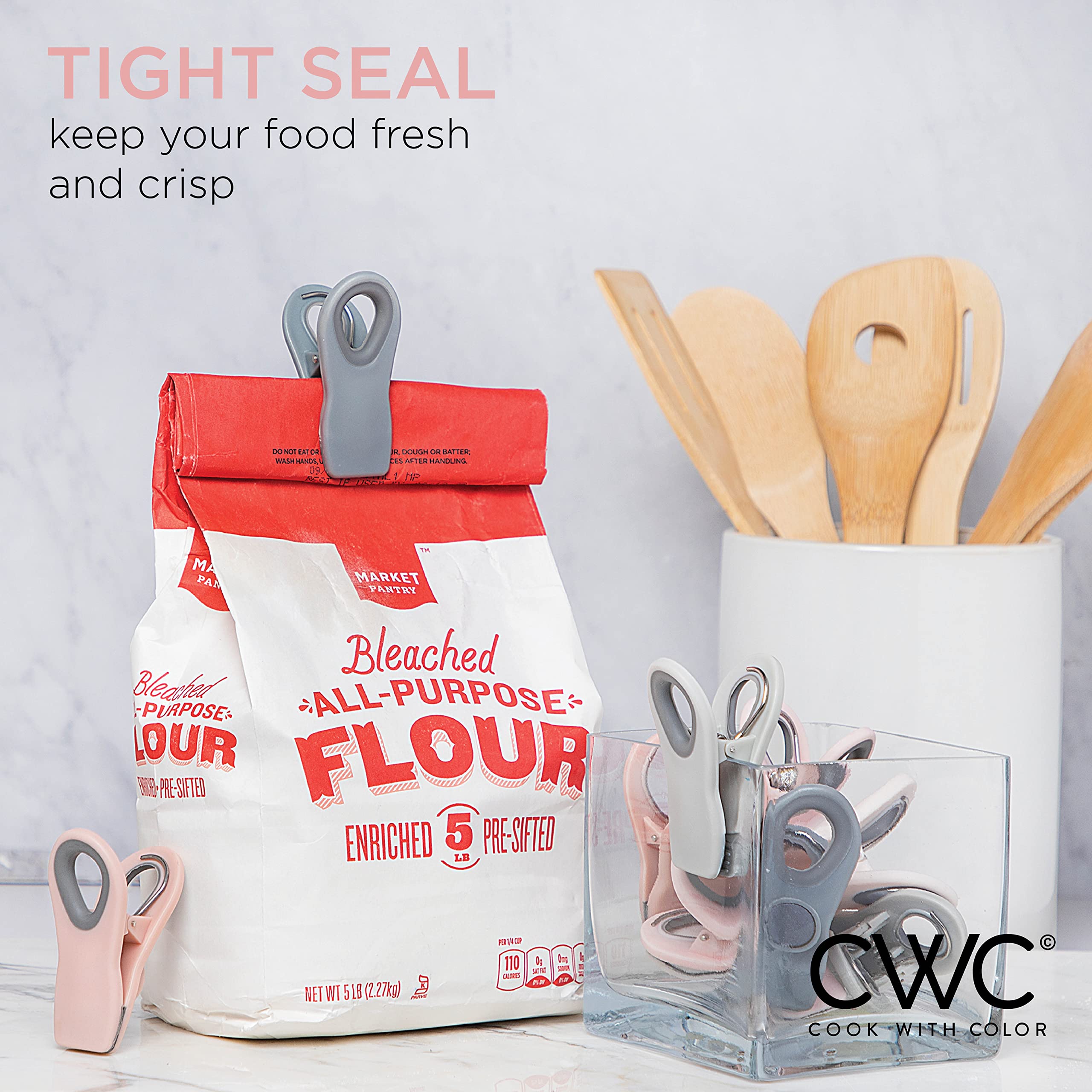 Foto 4 | Clips Para Bolsas Cook With Color, Cierre Hermético Para Almacenamiento De Alimentos (paquete De 5) - Venta Internaci