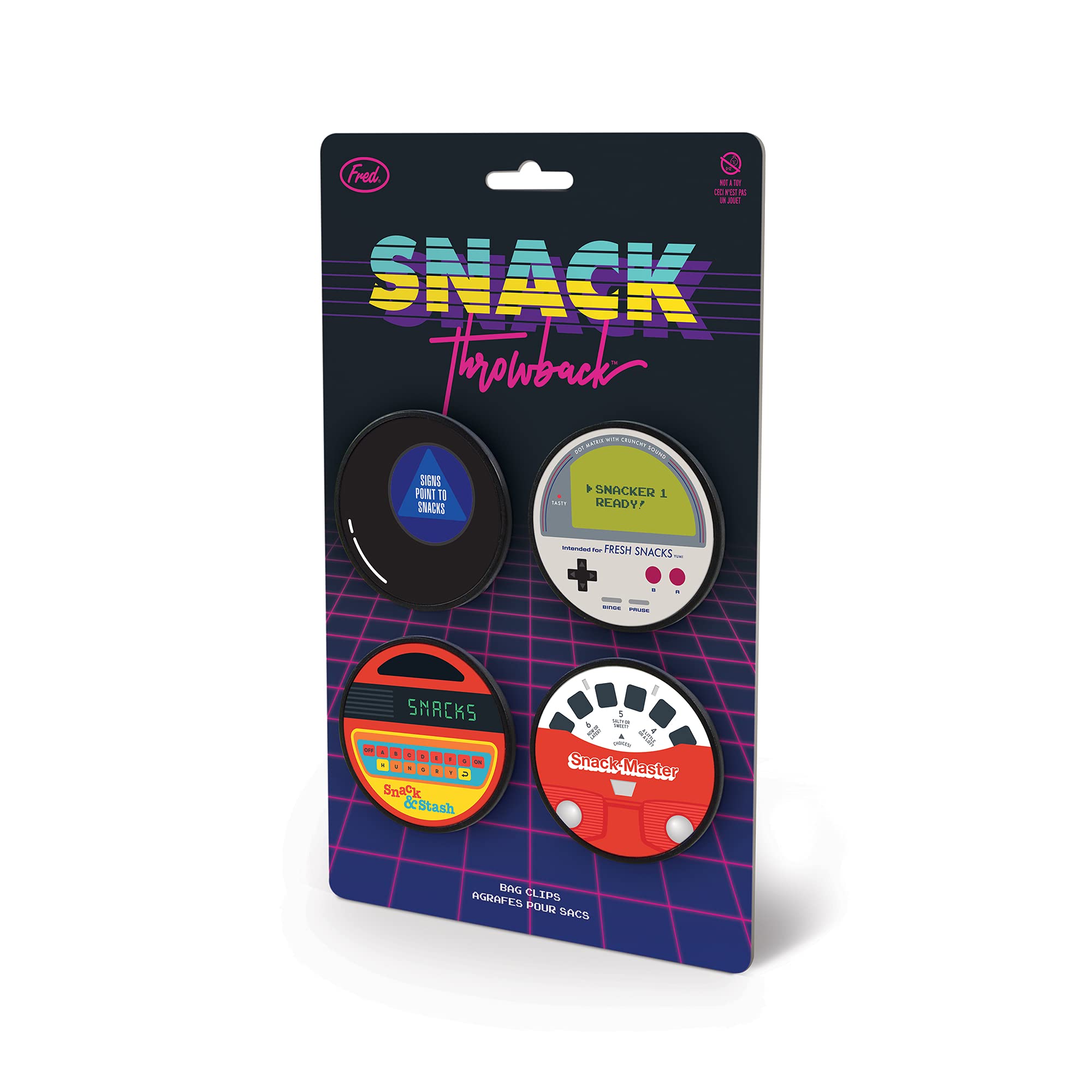 Foto 2 pulgar | Clips Para Bolsas Originales Fred Snack Throwback, Varios (juego De 4) - Venta Internacional.