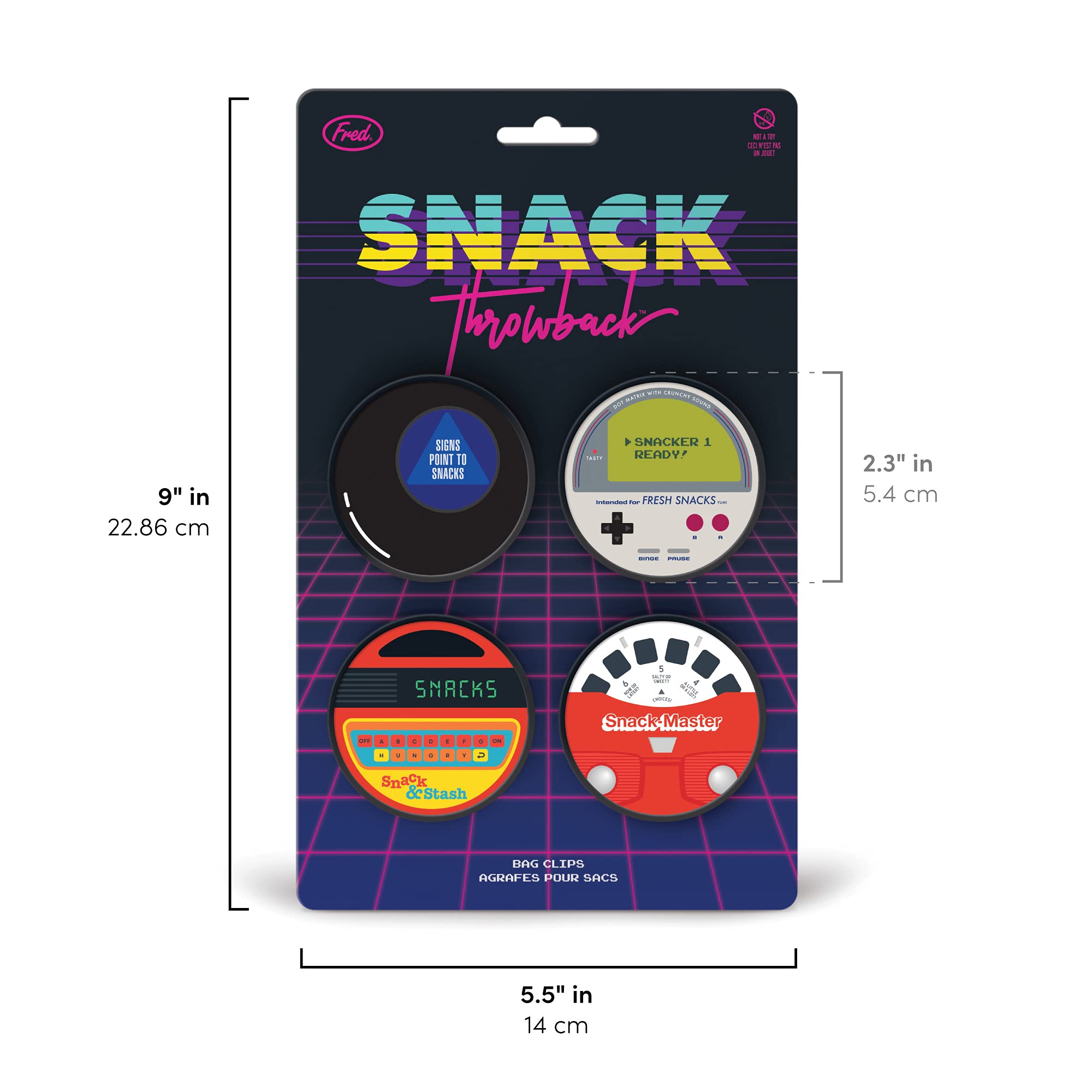 Foto 4 pulgar | Clips Para Bolsas Originales Fred Snack Throwback, Varios (juego De 4) - Venta Internacional.