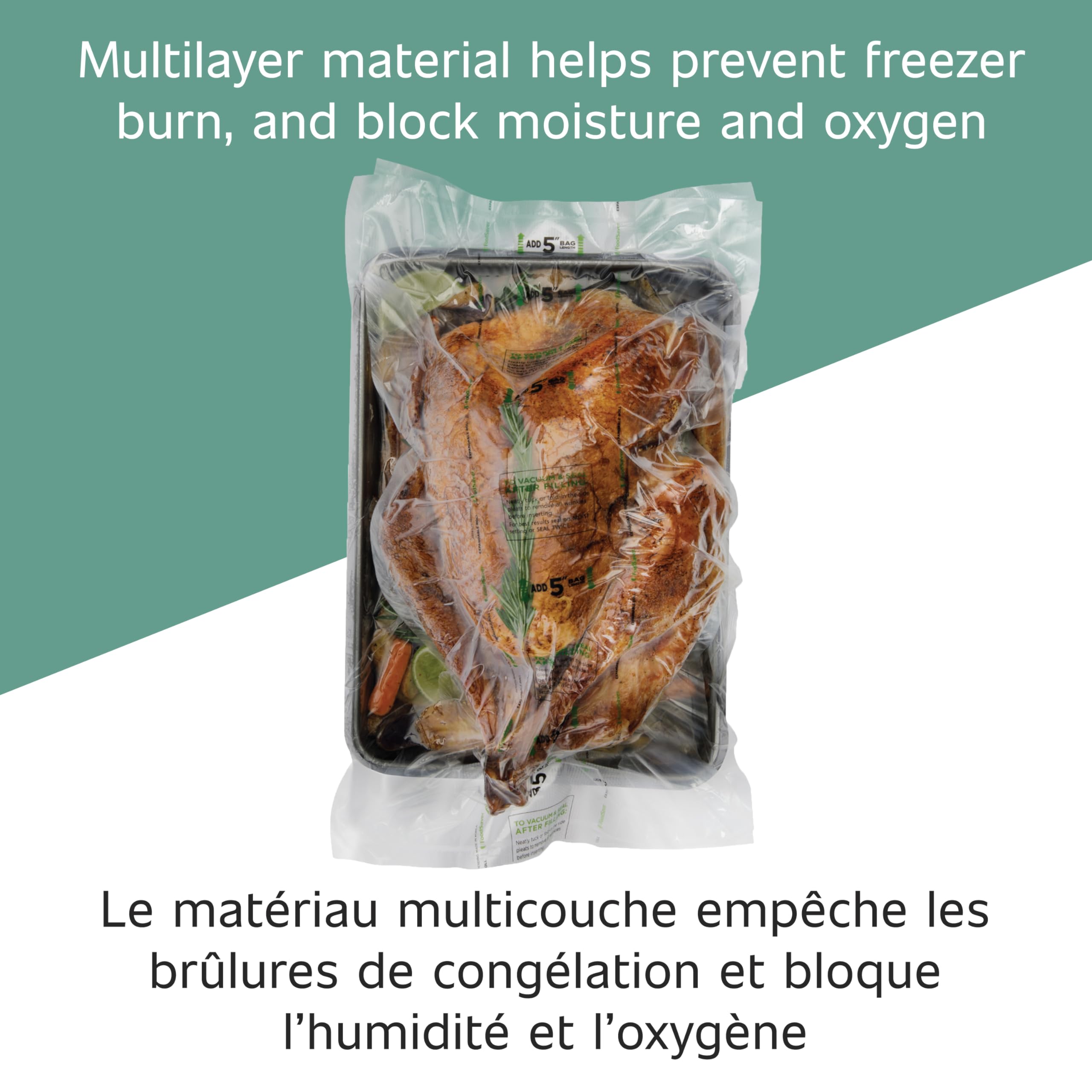 Foto 5 pulgar | Bolsas Selladoras Al Vacío Foodsaver Para Artículos Extra Grandes De 2 X 28 Cm X 5 M - Venta Internacional.