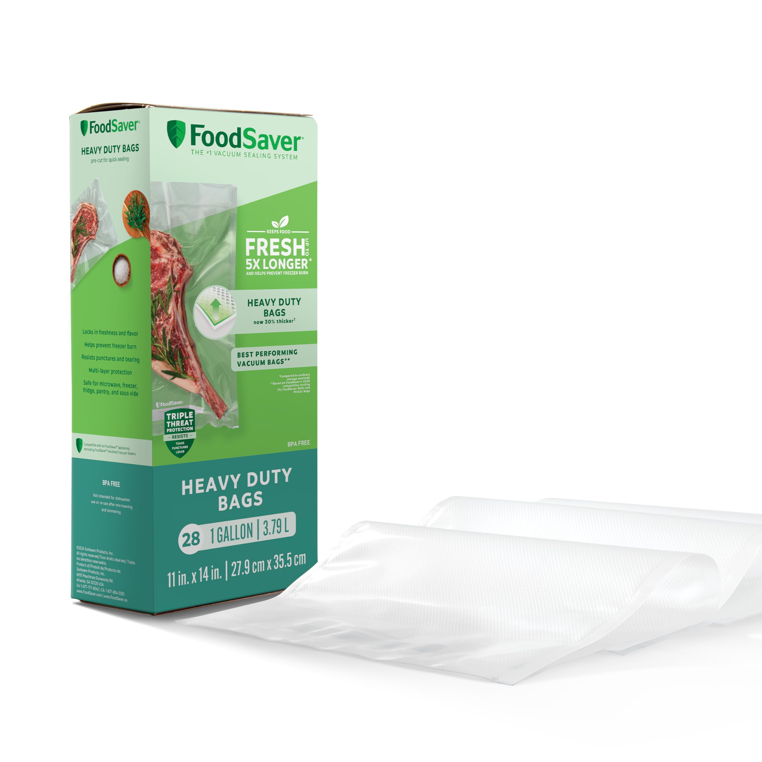 Foto 1 | Bolsas Selladas Al Vacío Foodsaver  Galones  Resistentes  28 Unidades - Venta Internacional.