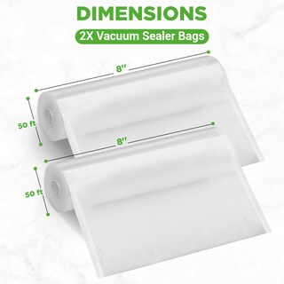 Foto 3 | Bolsas Selladoras Al Vacío Nutrichef Rollos De 8 X 50 Cm 2 Unidades Sin Bpa - Venta Internacional.