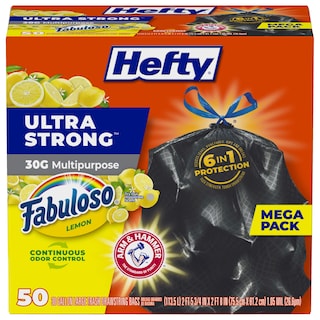 Foto 1 | Bolsas De Basura Hefty Ultra Strong 30 Galones 50 Bolsas Negras - Venta Internacional.